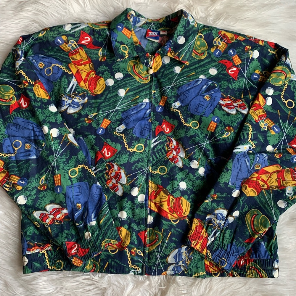 VTG Tail all over print golf jacket